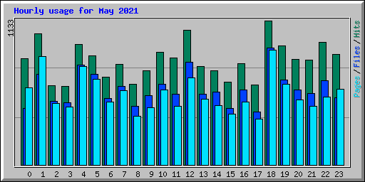 Hourly usage for May 2021