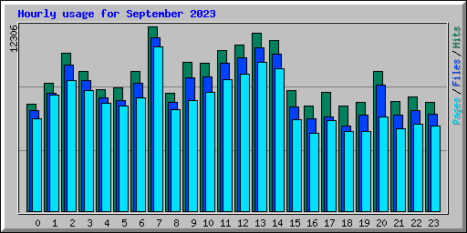 Hourly usage for September 2023
